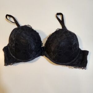 Savage X Fenti Chic Black Lace Bra Fits 34b